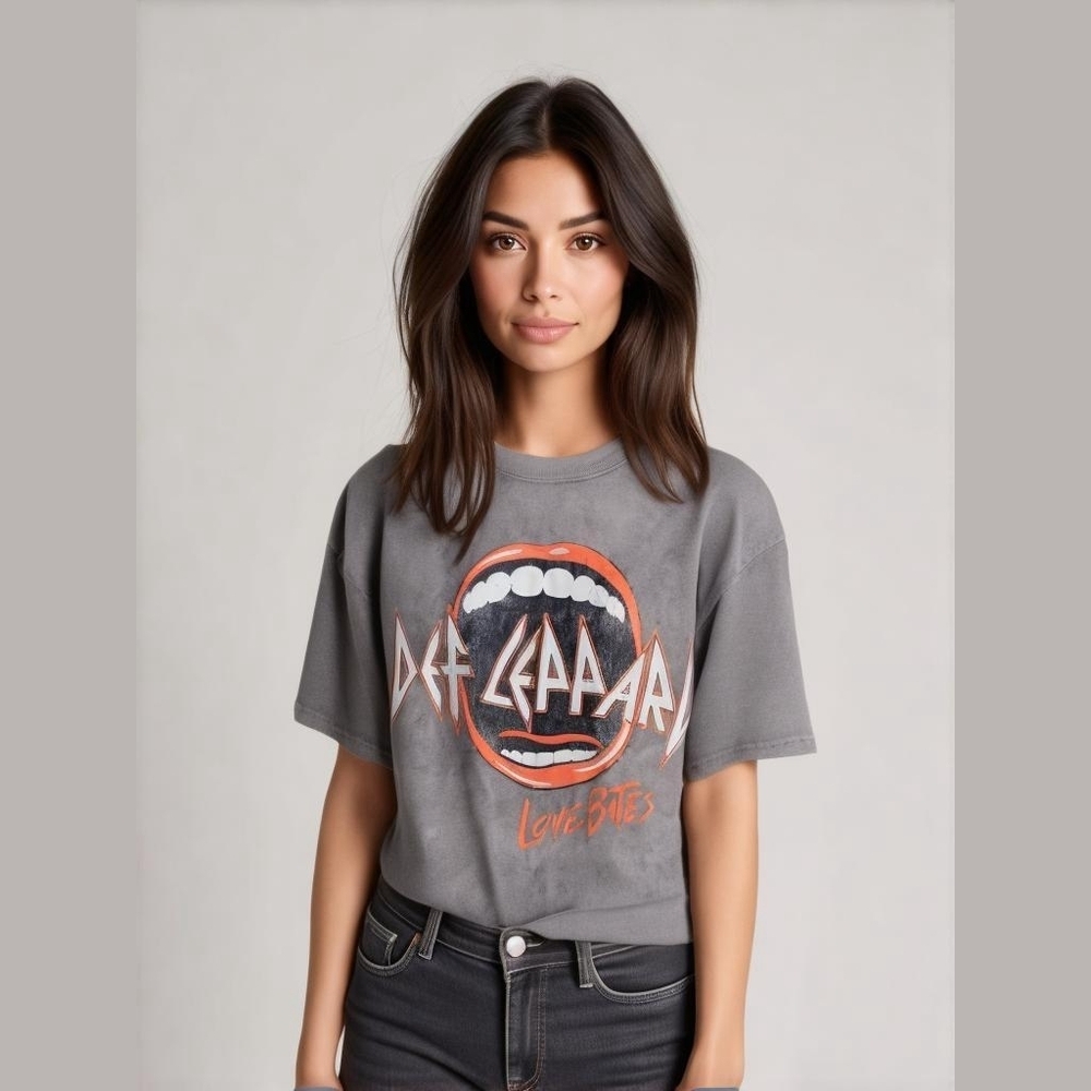 Def Leppard Band Cotton Graphic Tee - Gray | Size: XL | NWOT